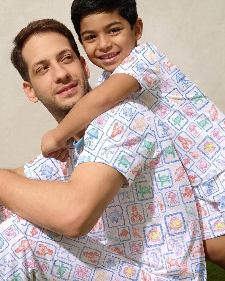Coastal Treasures Family Matching Bamboo Convertible Zippy