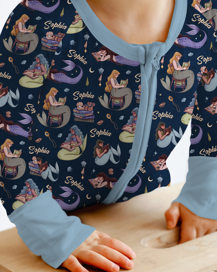 Mermaid Reads Bamboo Convertible Zippy