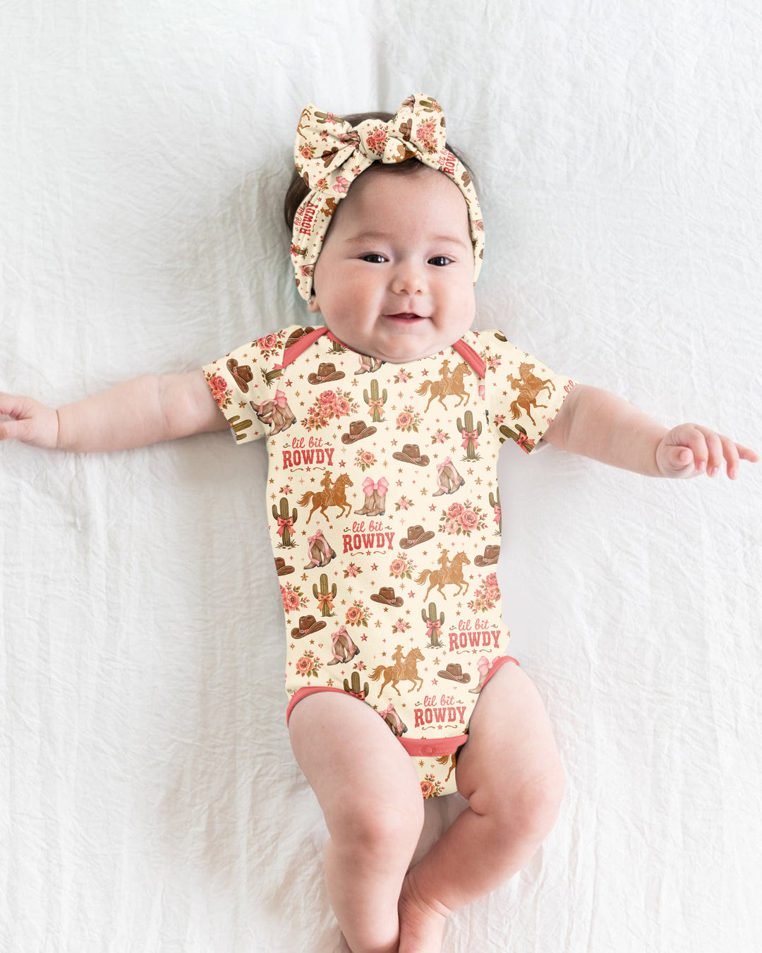Coquette Cowgirl Lil Bit Rowdy Bamboo Bodysuit