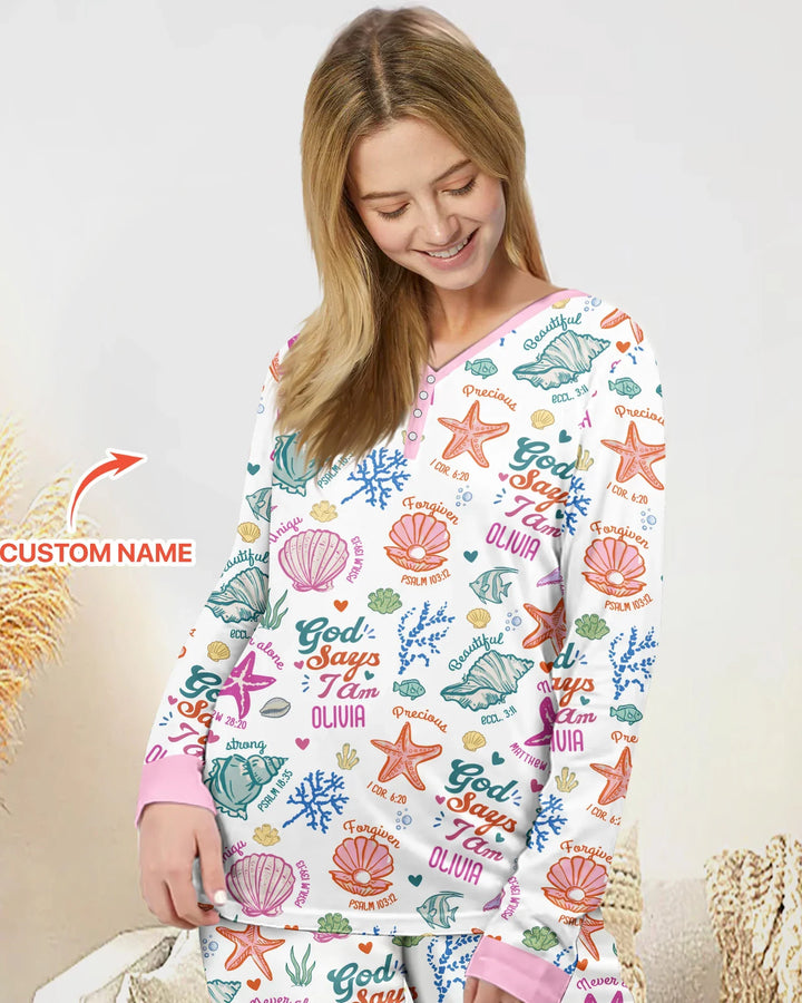 Plantilla de conjunto de pijama de mujer de bambú