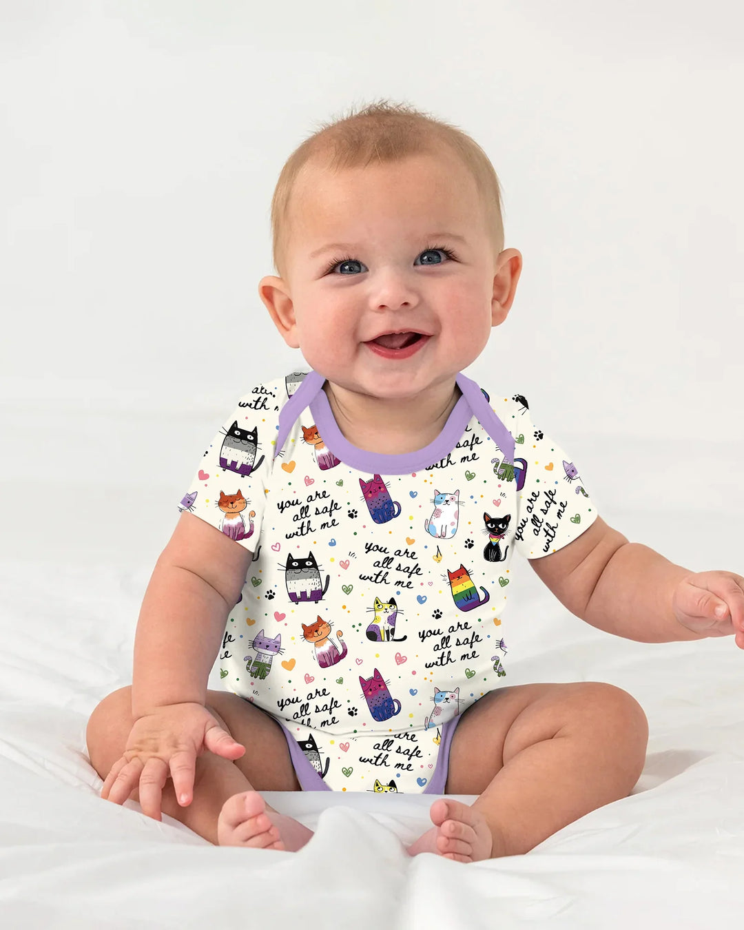 Gerippte Babykleidung mit individuellem Foto - Weich &amp; Skizzenhaft