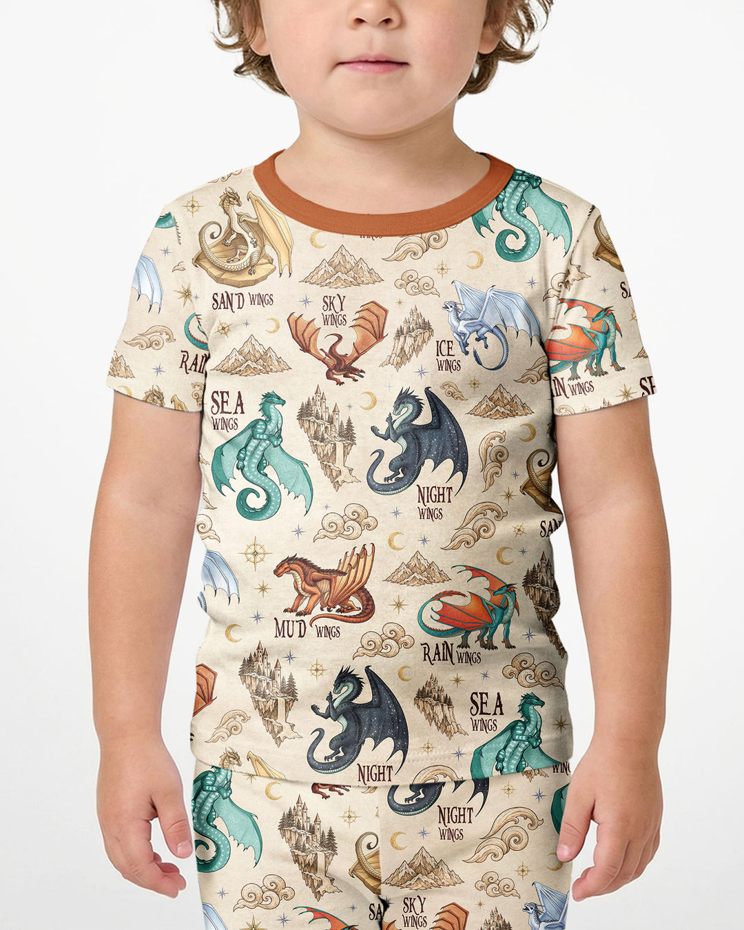 Elemental Dragons Bamboo Two Piece Short Sleeve Shorts Pajama Set