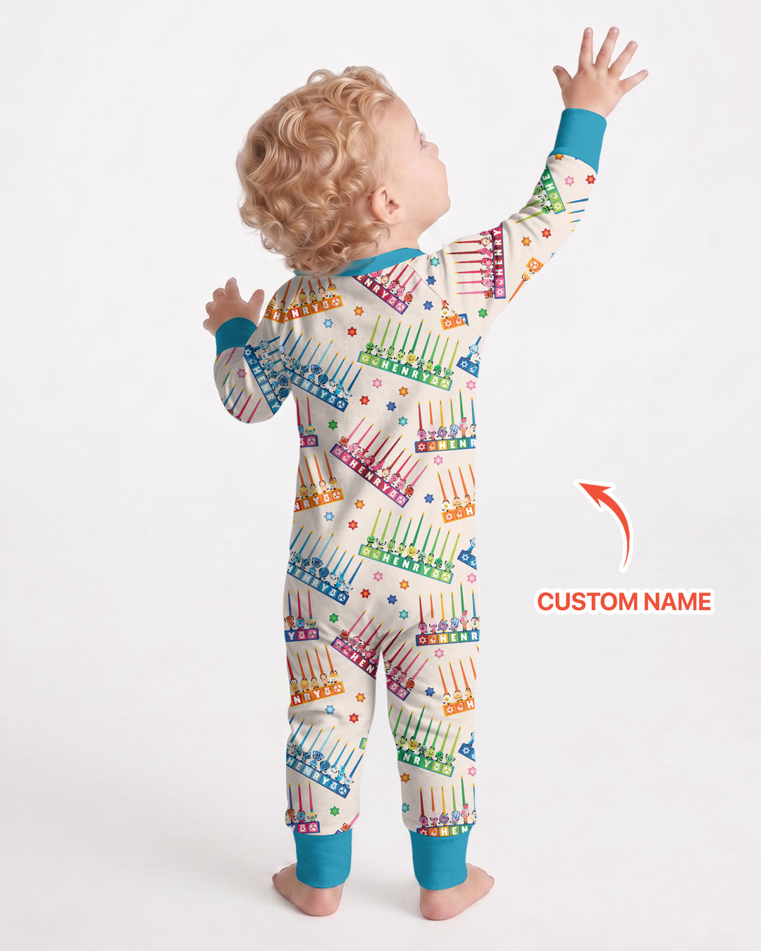 Personalized Jewish Menorah Bamboo Convertible Zippy
