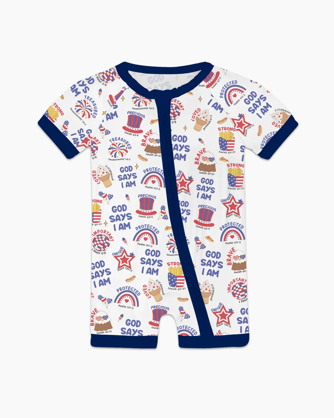 God Says I Am - America 250th Anniversary Bamboo Shorty Zippy
