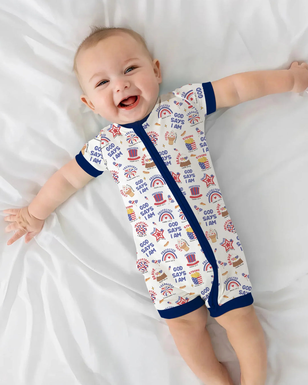 God Says I Am - America 250th Anniversary Bamboo Shorty Zippy