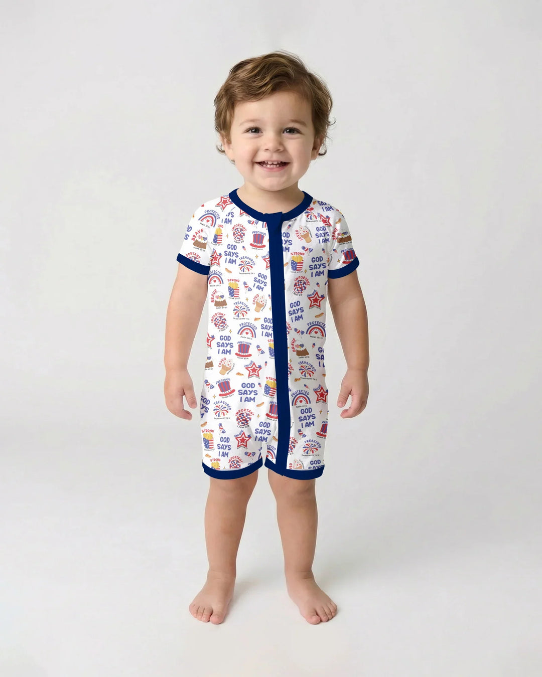 God Says I Am - America 250th Anniversary Bamboo Shorty Zippy