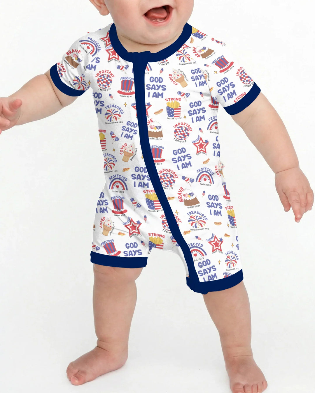 God Says I Am - America 250th Anniversary Bamboo Shorty Zippy