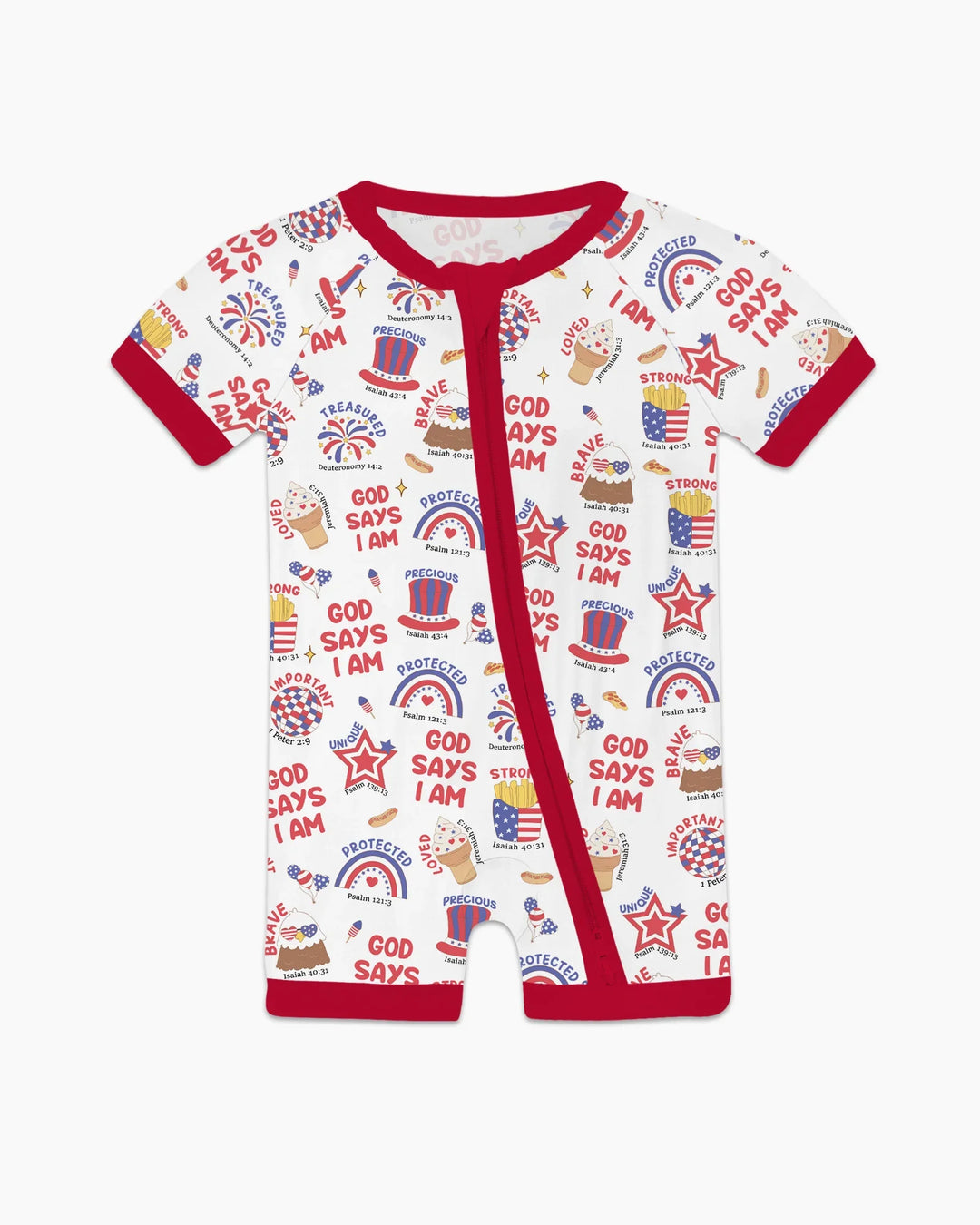 God Says I Am - America 250th Anniversary Bamboo Shorty Zippy
