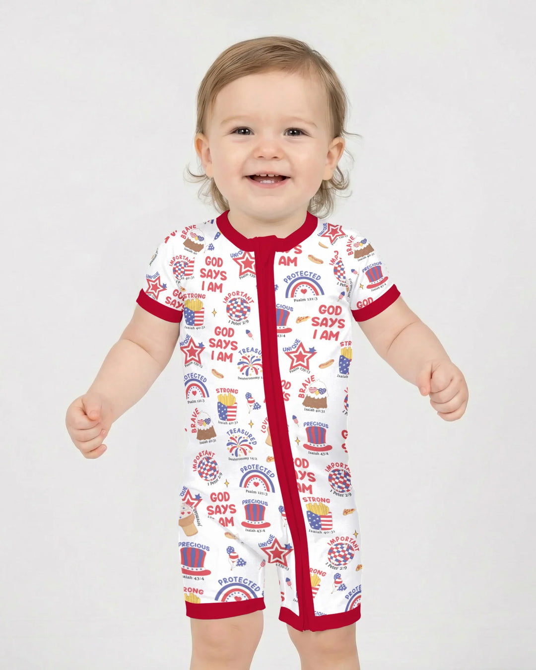 God Says I Am - America 250th Anniversary Bamboo Shorty Zippy