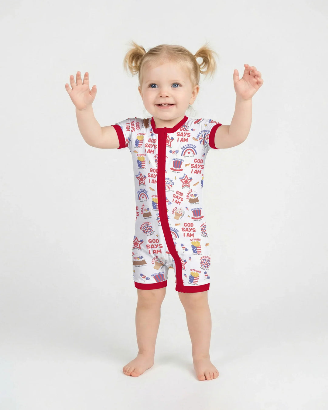 God Says I Am - America 250th Anniversary Bamboo Shorty Zippy