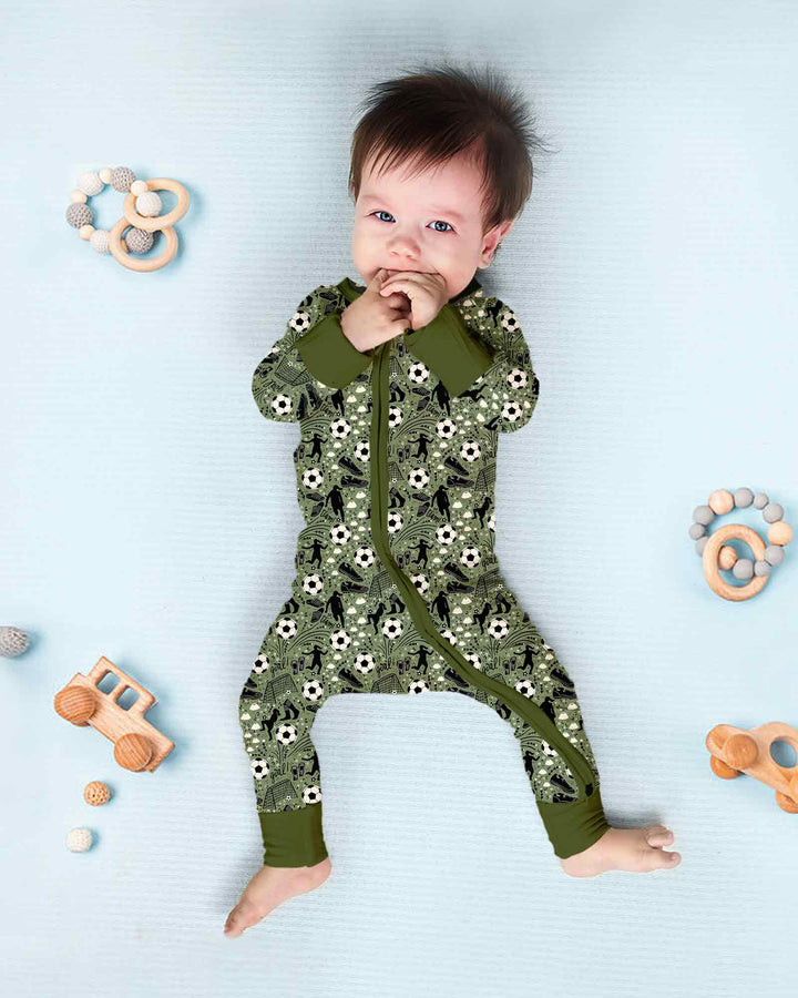 Sage Green Soccer Dreams Bamboo Convertible Zippy
