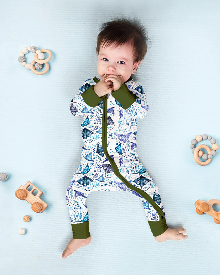 Pijama de bambú con cremallera Ocean Dreams