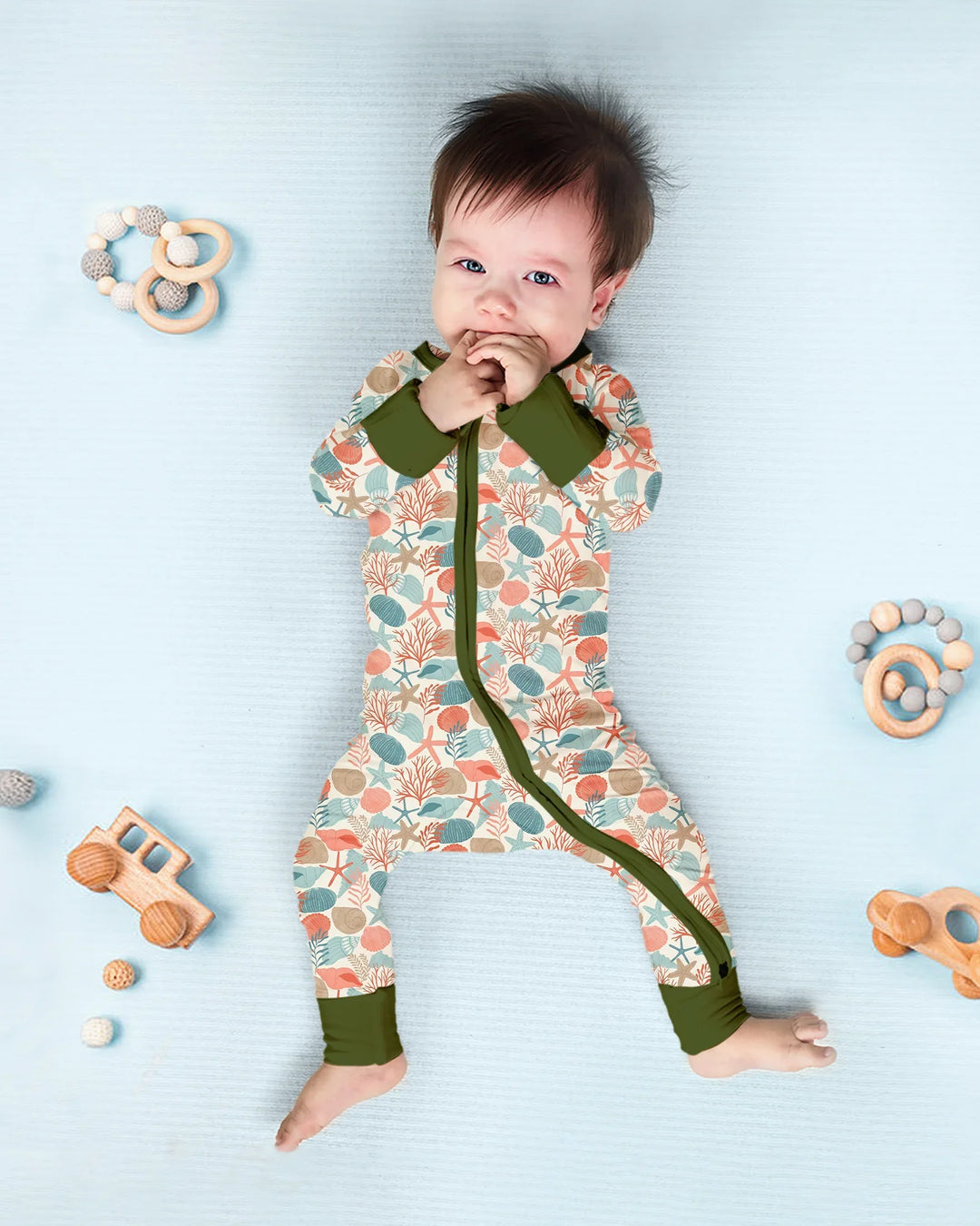 Gerippte Babykleidung mit individuellem Foto - Weich &amp; Skizzenhaft