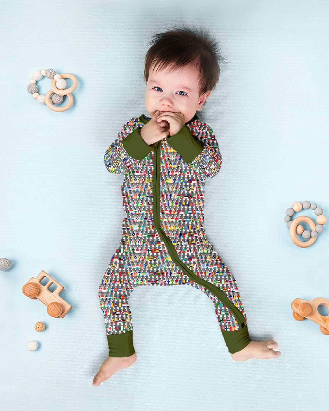 Gerippte Babykleidung mit individuellem Foto - Weich &amp; Skizzenhaft