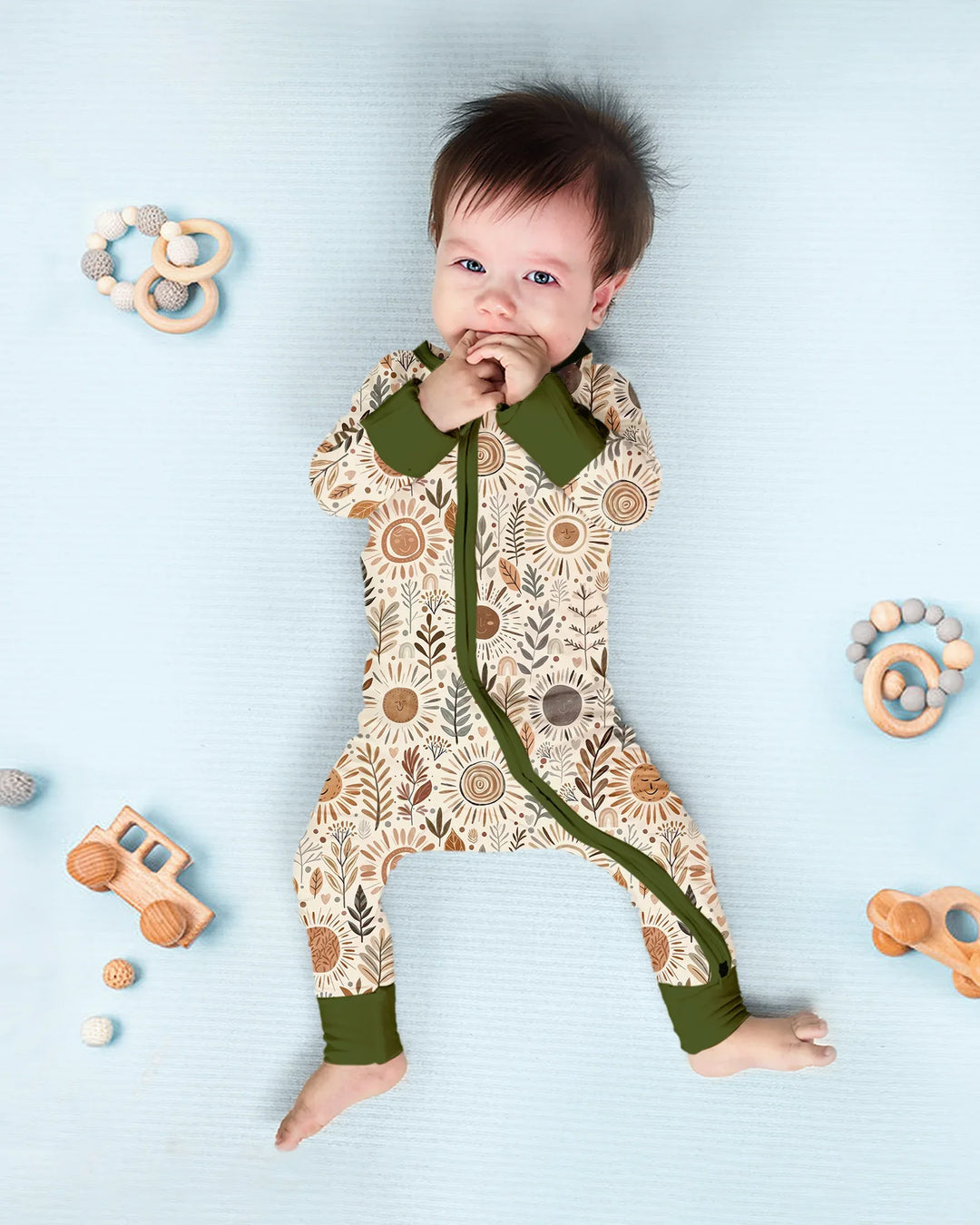 Gerippte Babykleidung mit individuellem Foto - Weich &amp; Skizzenhaft