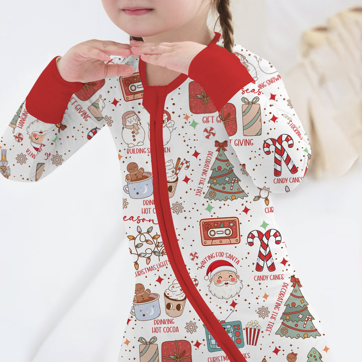 Retro Christmas Bucket List Convertible Zippy , Retro Christmas Bucket List Convertible Zippy - 0-3M