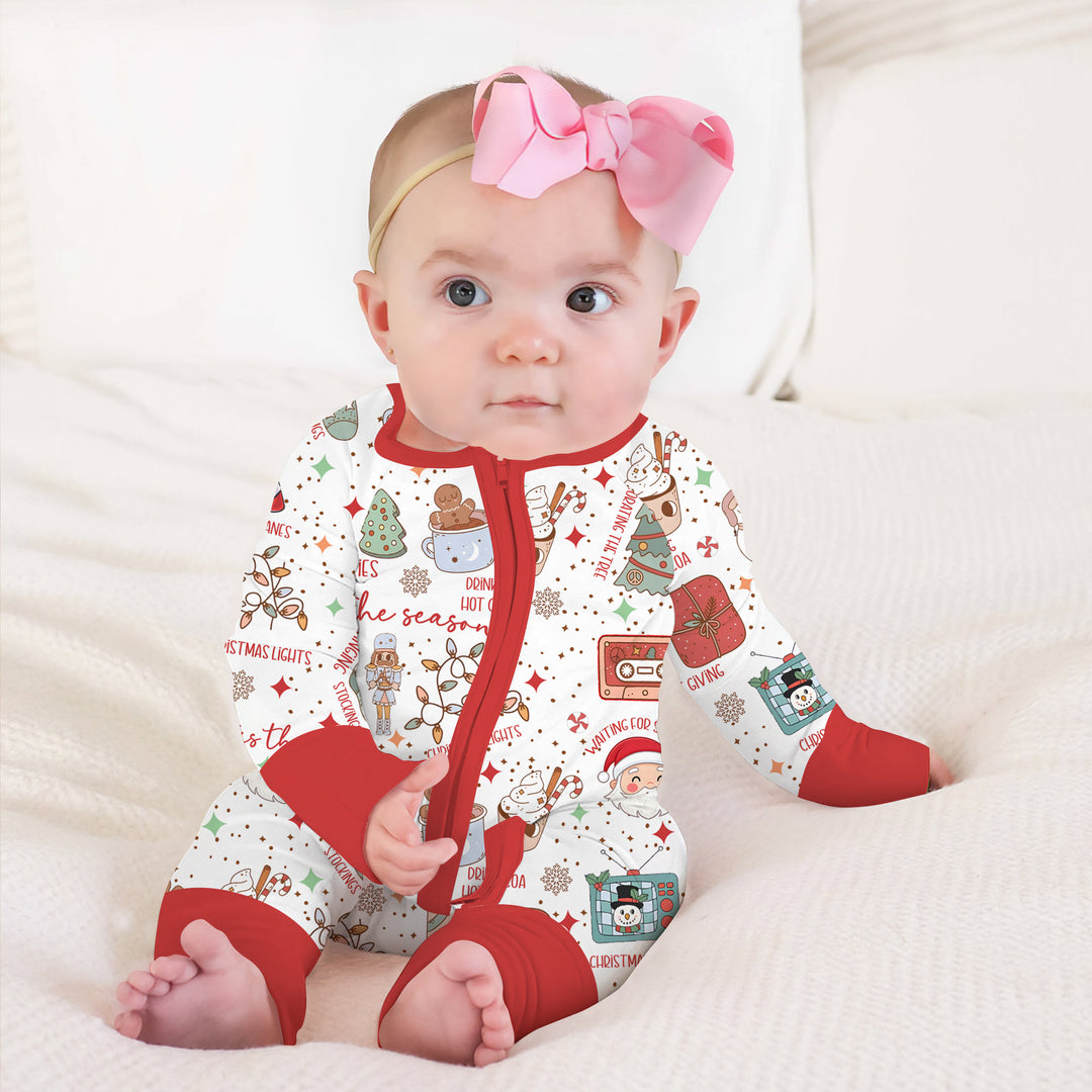 Retro Christmas Bucket List Convertible Zippy , Retro Christmas Bucket List Convertible Zippy - 0-3M