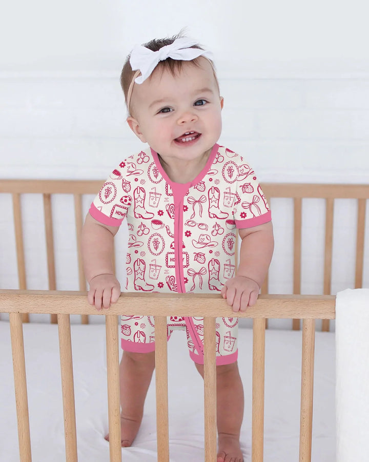 Doodle Wild West Cowgirl Bamboo Shorty Zippy