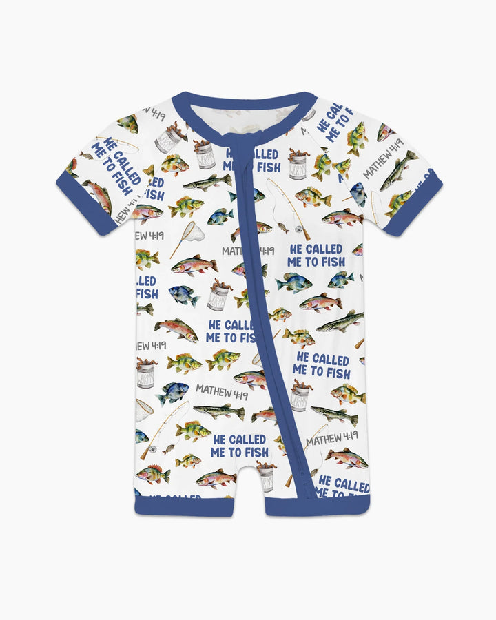 He Called Me To Fish Daddy & Me Matching Bamboo Shorty Zippy