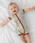 Pirate Treasure Map Daddy & Baby Matching Bamboo Shorty Zippy