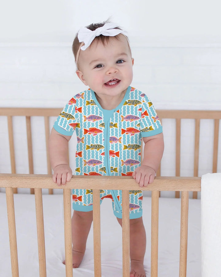 Preppy Fish Crew Bamboo Shorty Zippy