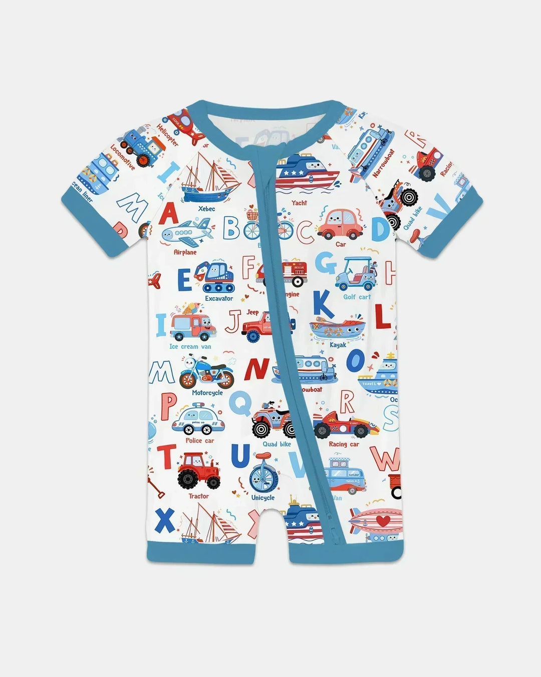 Patriotic Construction Bamboo Shorty Zippy