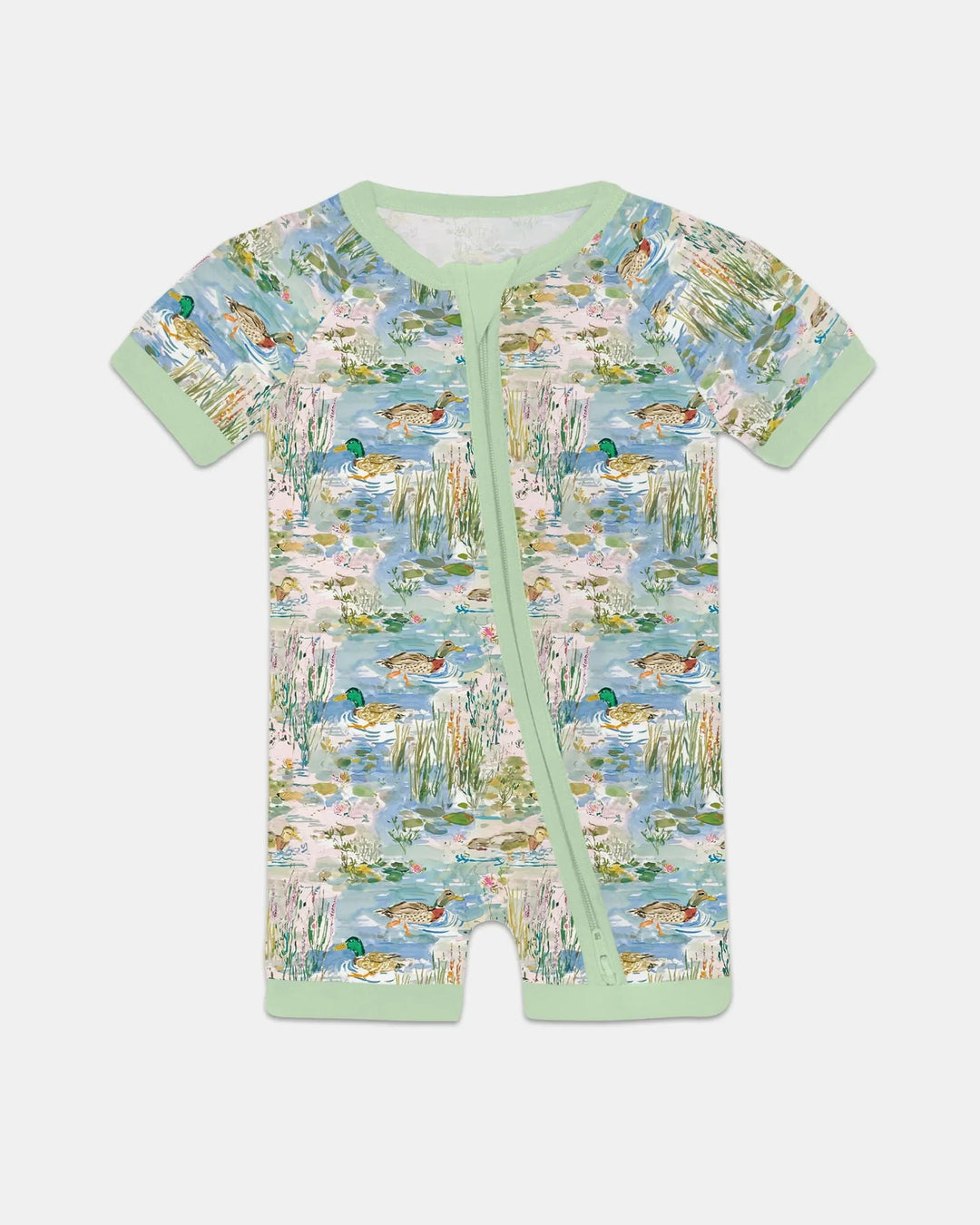 Watercolor Mallard Duck Bamboo Shorty Zippy