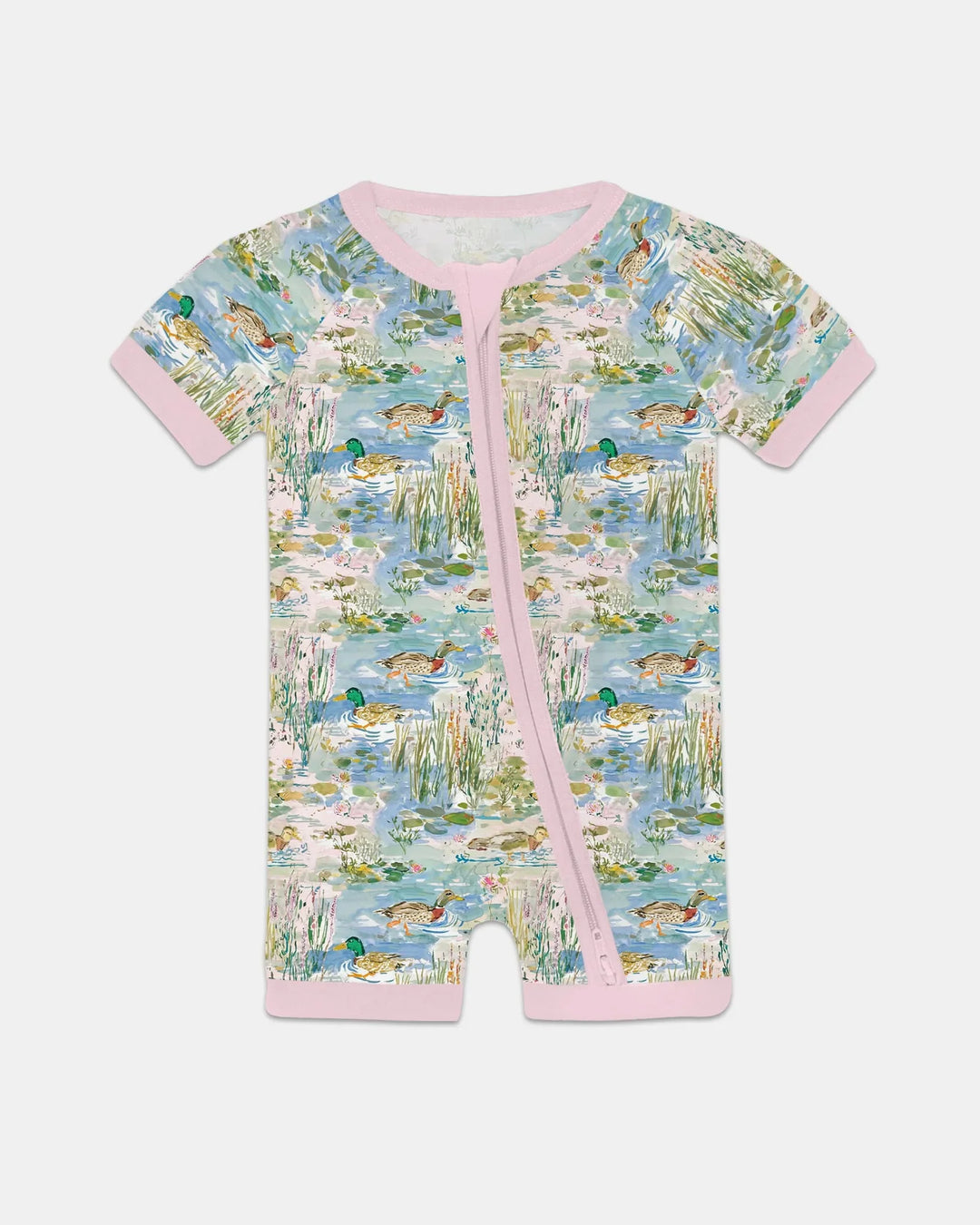 Watercolor Mallard Duck Bamboo Shorty Zippy
