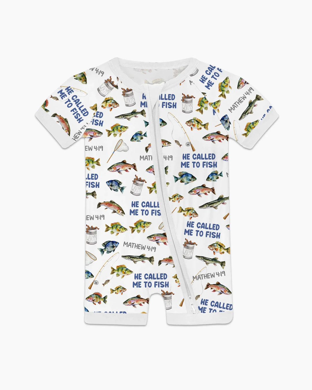 He Called Me To Fish Daddy & Me Matching Bamboo Shorty Zippy