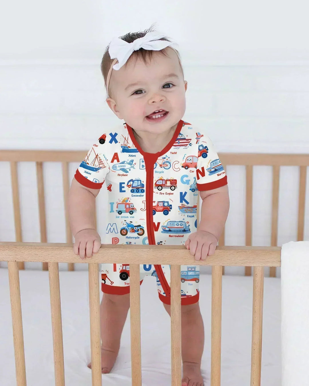 Patriotic Construction Bamboo Shorty Zippy