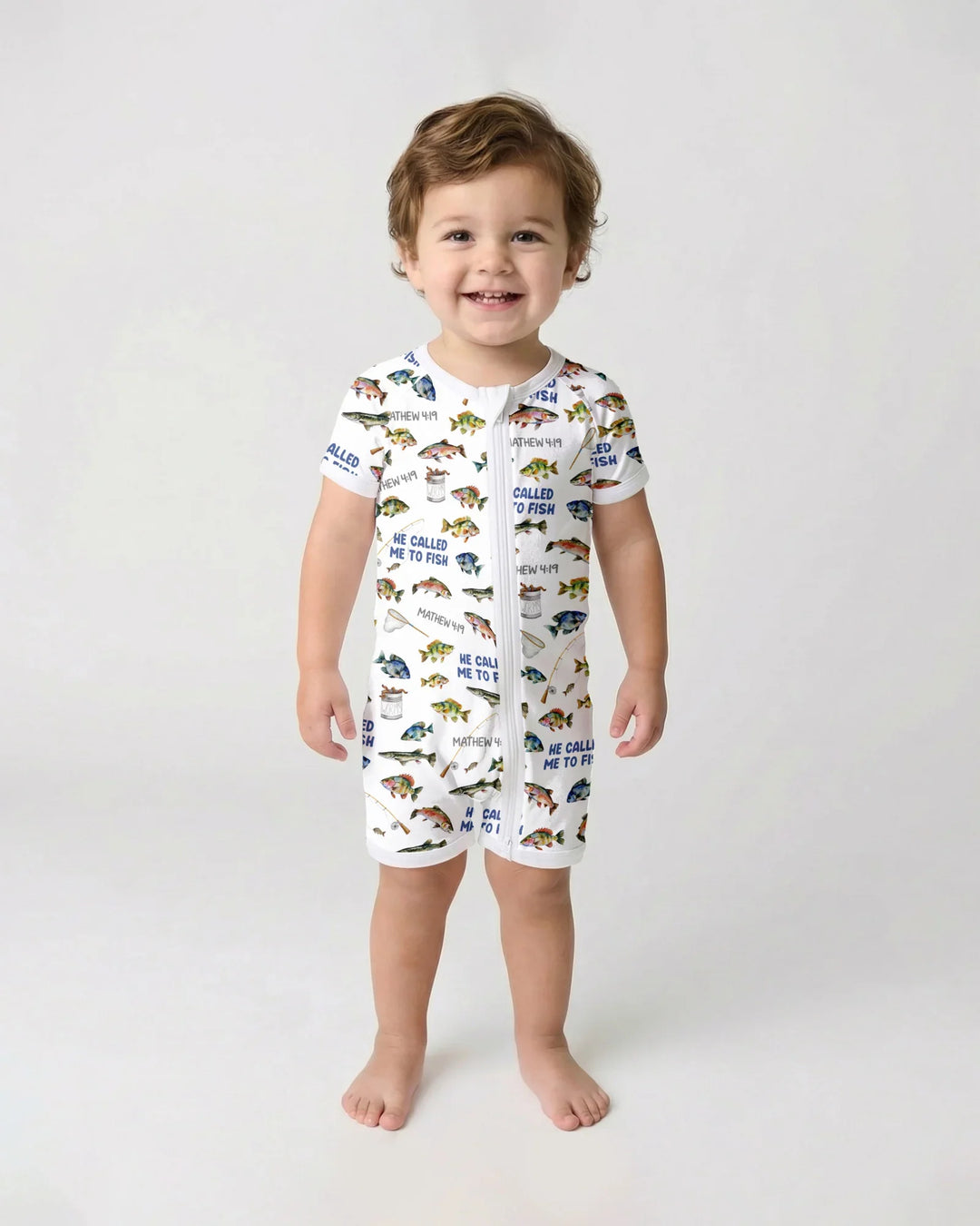 He Called Me To Fish Daddy & Me Matching Bamboo Shorty Zippy