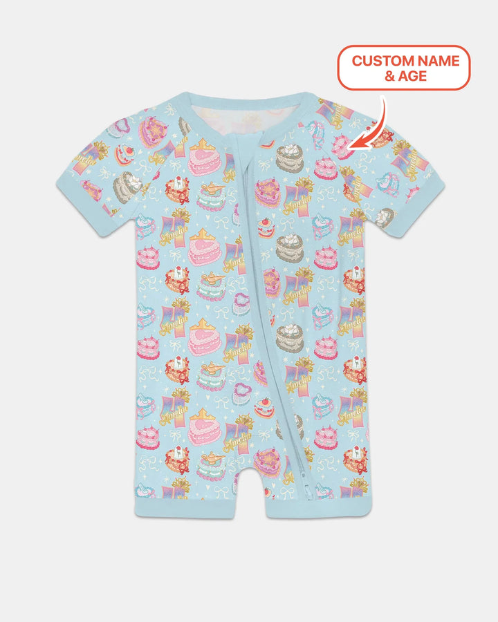 Custom Princess Baby Birthday Bamboo Shorty Zippy