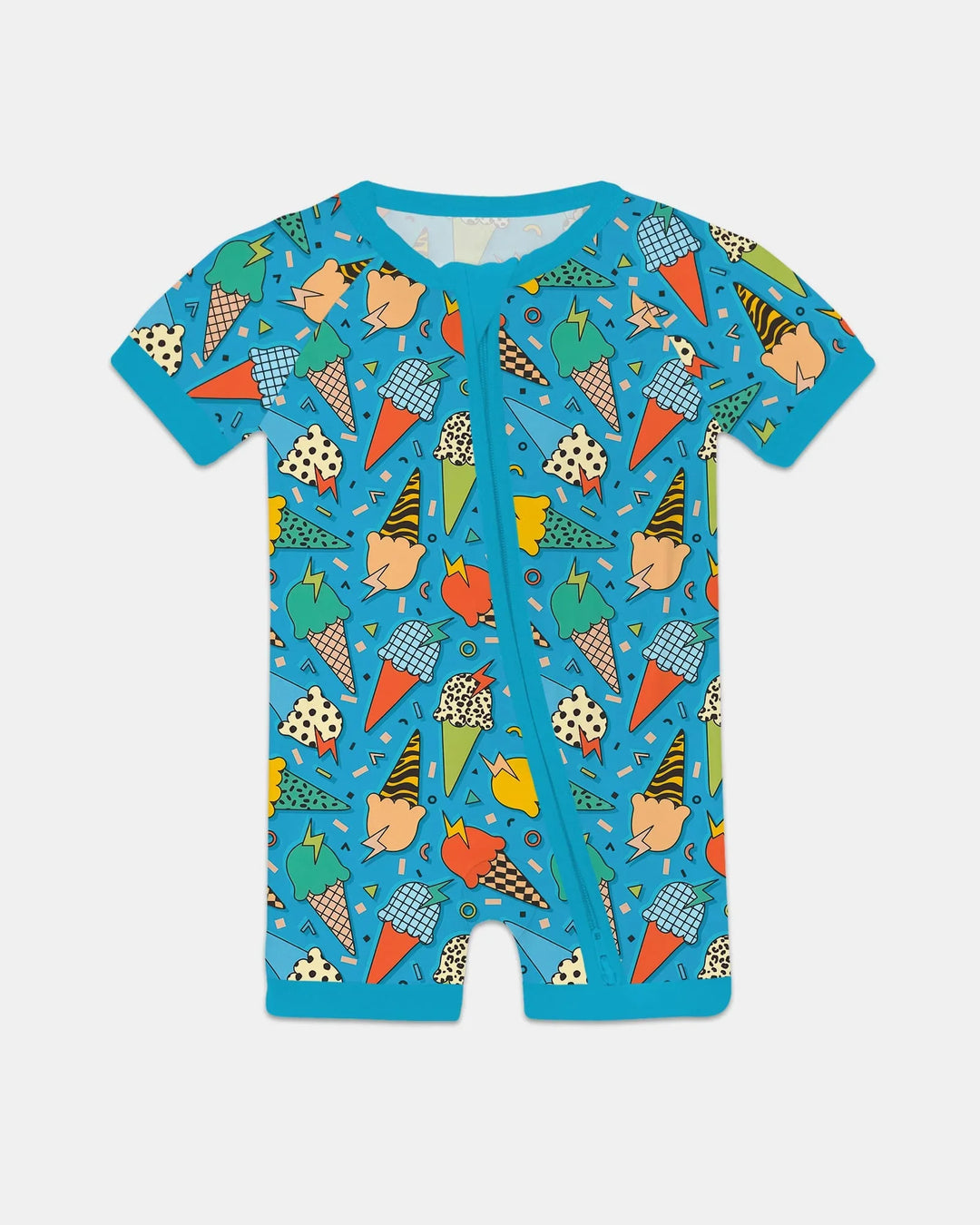 Summer Retro Ice Creams Family Matching Bamboo Shorty Zippy