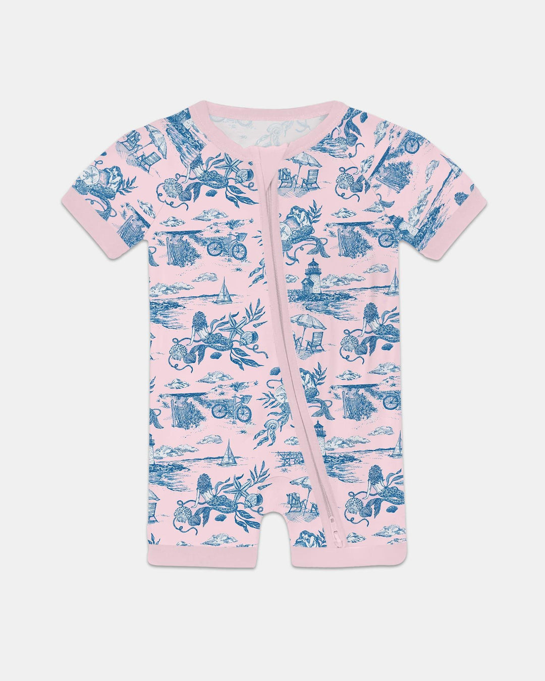 Summer Toile Bamboo Shorty Zippy