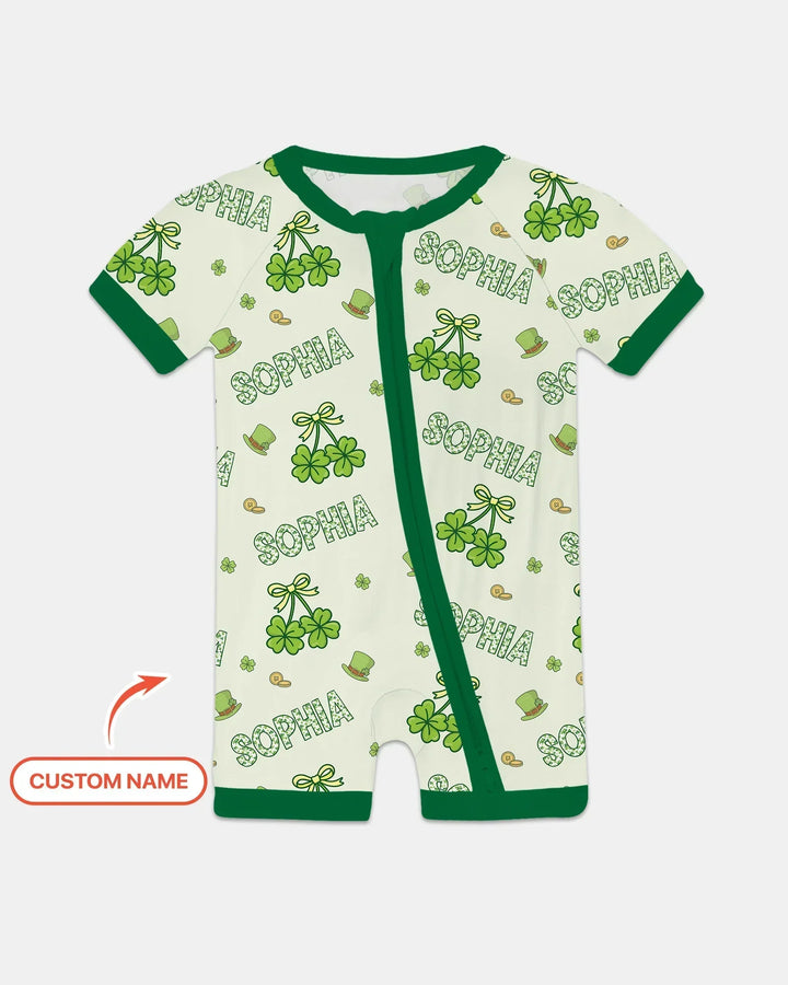 Custom Name Lucky Little Shamrock Shorty Zippy