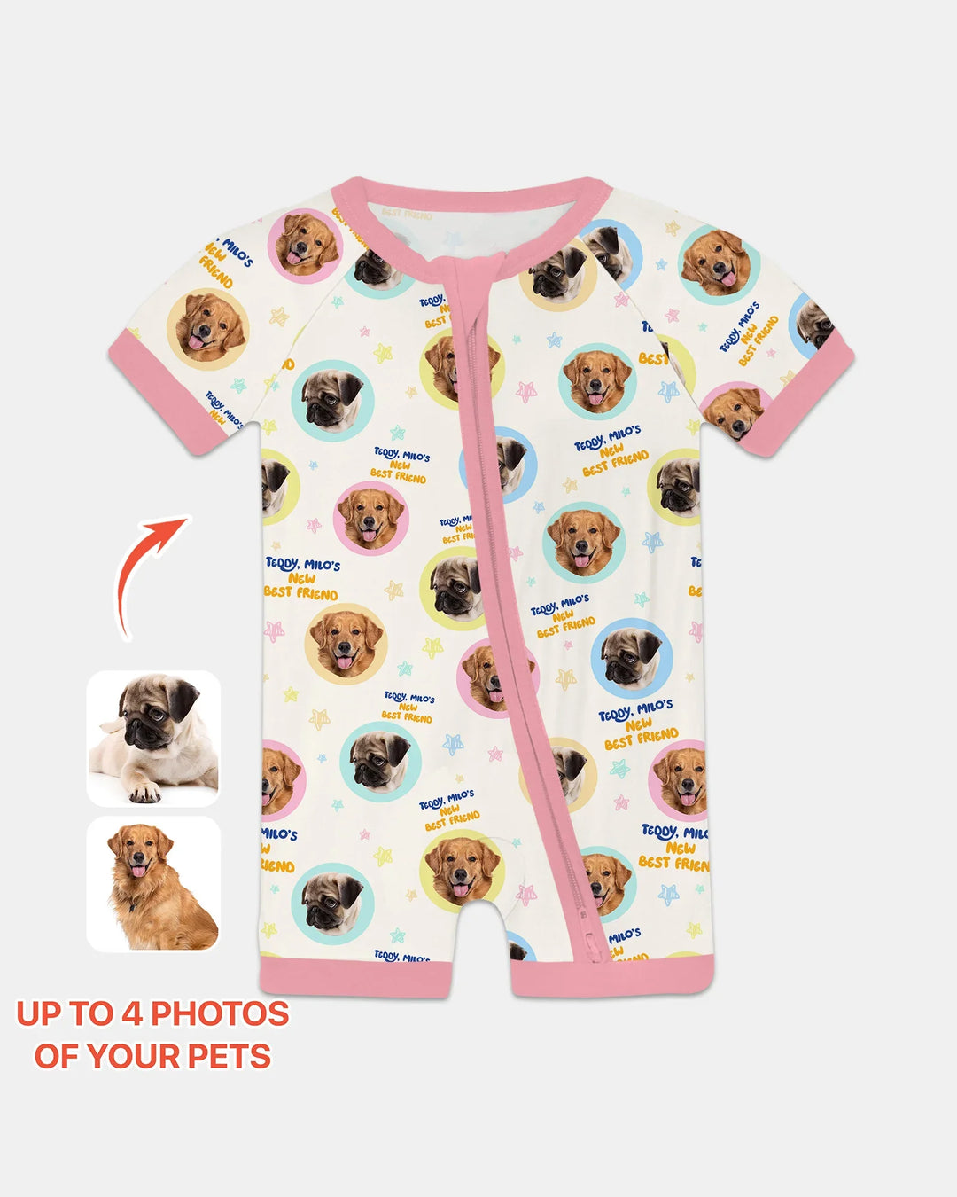 New Best Friend Custom Name And Pet Photos Shorty Zippy