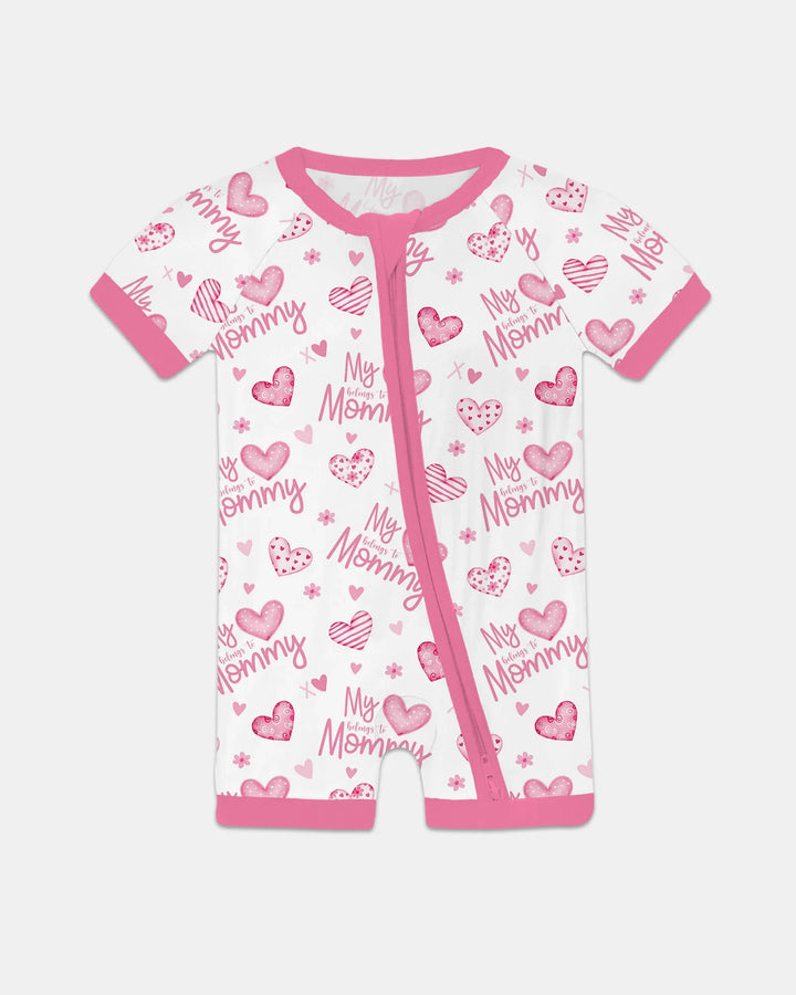 My Heart Belongs To Mommy Bamboo Shorty Zippy
