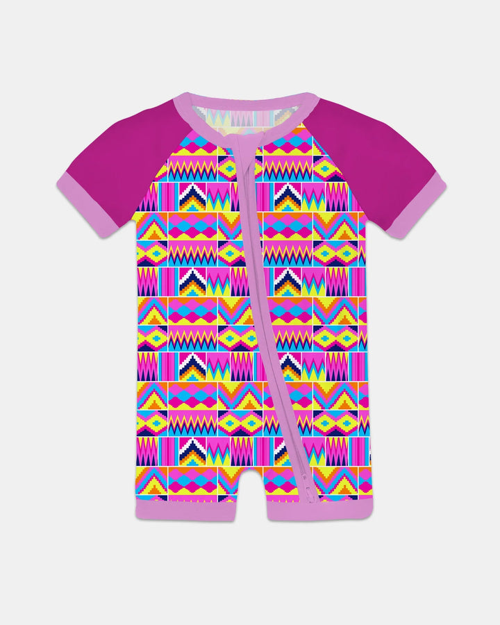 Pijamas cortos Kente Vibes de bambú a juego para toda la familia