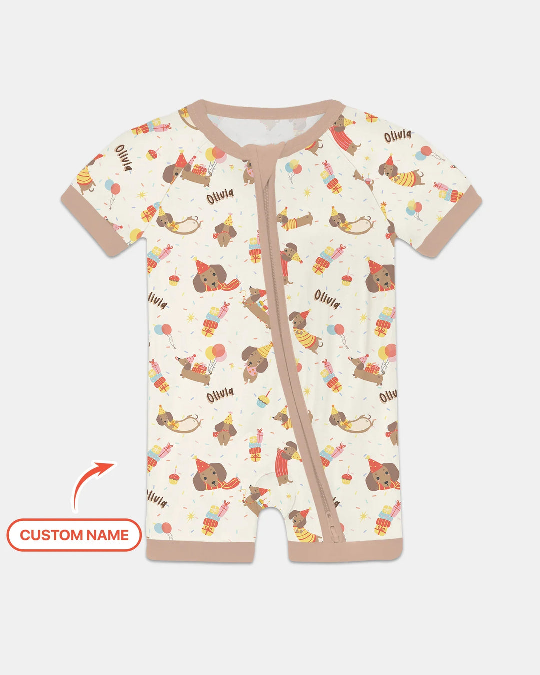 Dachshund Birthday Bamboo Shorty Zippy