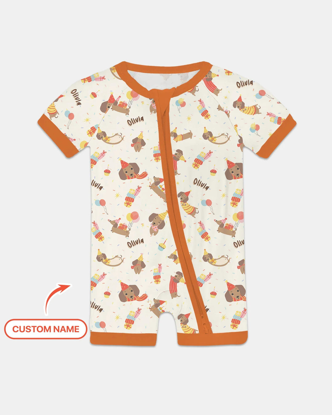 Dachshund Birthday Bamboo Shorty Zippy