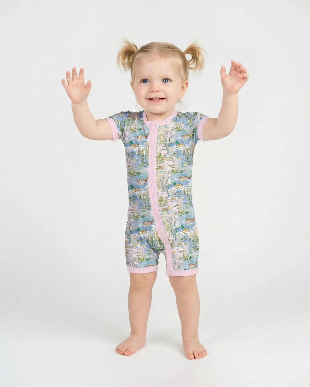 Watercolor Mallard Duck Bamboo Shorty Zippy