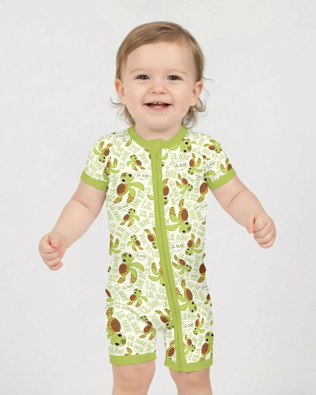 Father and Son Turtle Bamboo Shorty Zippy