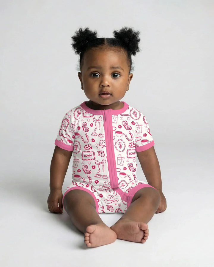Doodle Wild West Cowgirl Bamboo Shorty Zippy