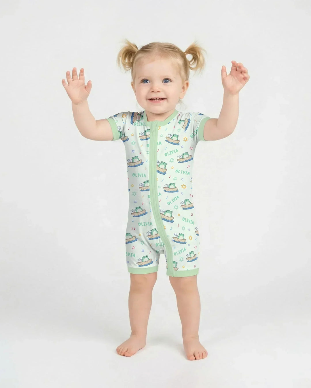 Frogs Here, Frogs There Passover Custom Name Shorty Zippy