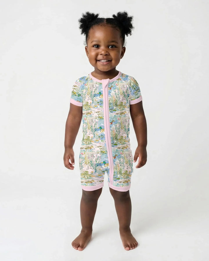 Watercolor Mallard Duck Bamboo Shorty Zippy