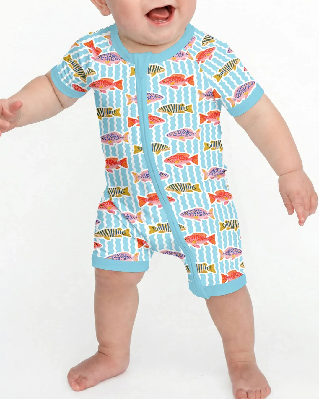 Preppy Fish Crew Bamboo Shorty Zippy