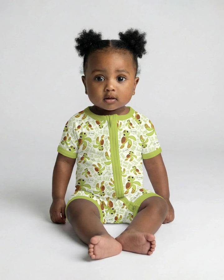 Father and Son Turtle Bamboo Shorty Zippy