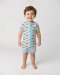Pijama corto de bambú con cremallera Preppy Fish Crew
