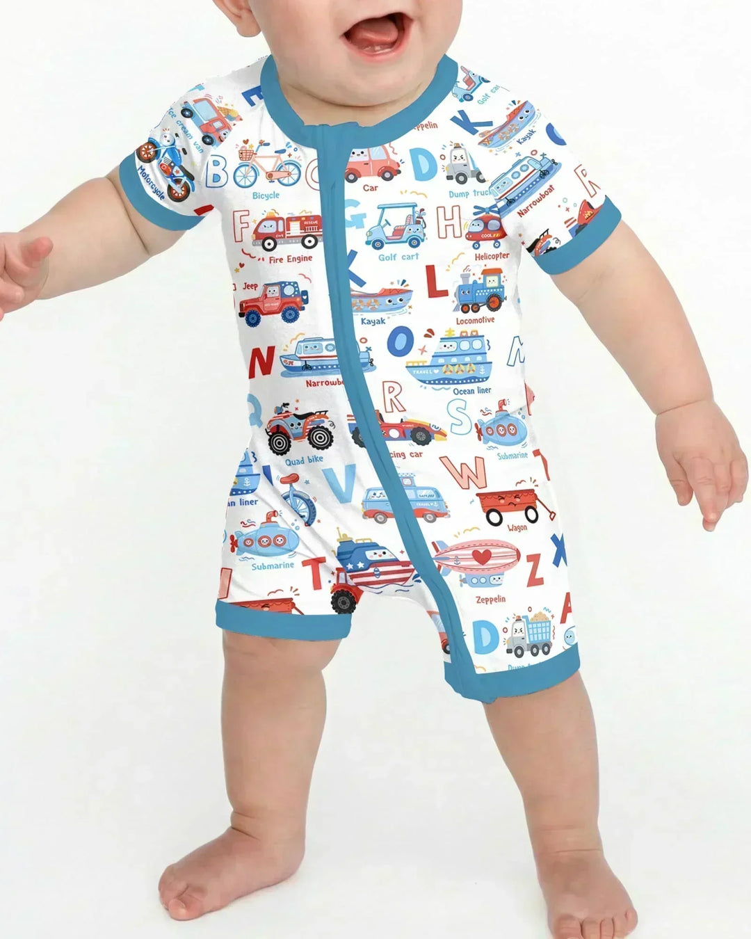 Patriotic Construction Bamboo Shorty Zippy