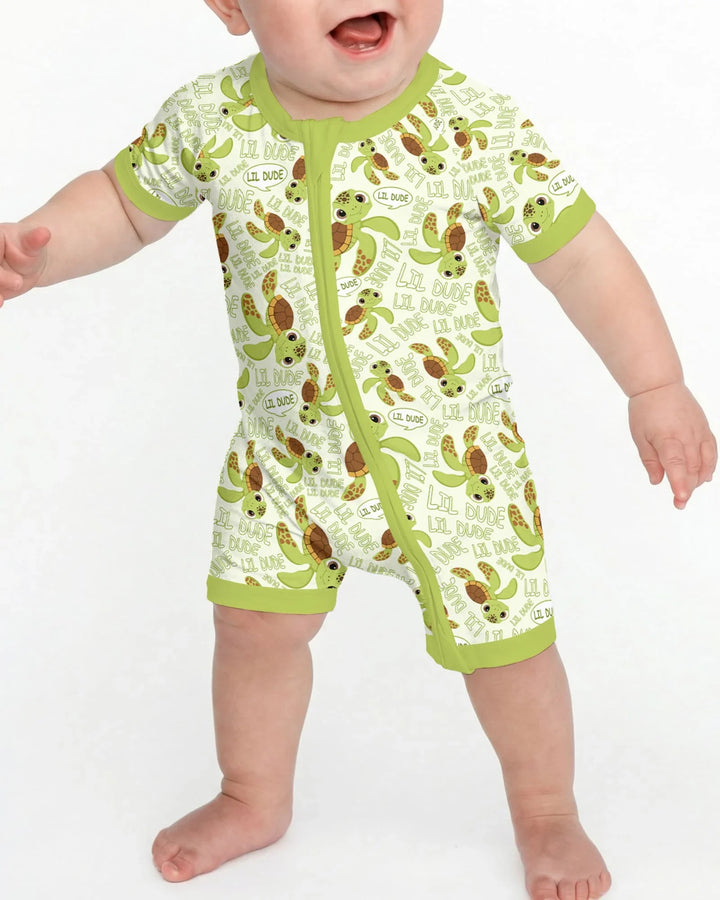 Father and Son Turtle Bamboo Shorty Zippy